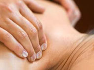 back being massaged